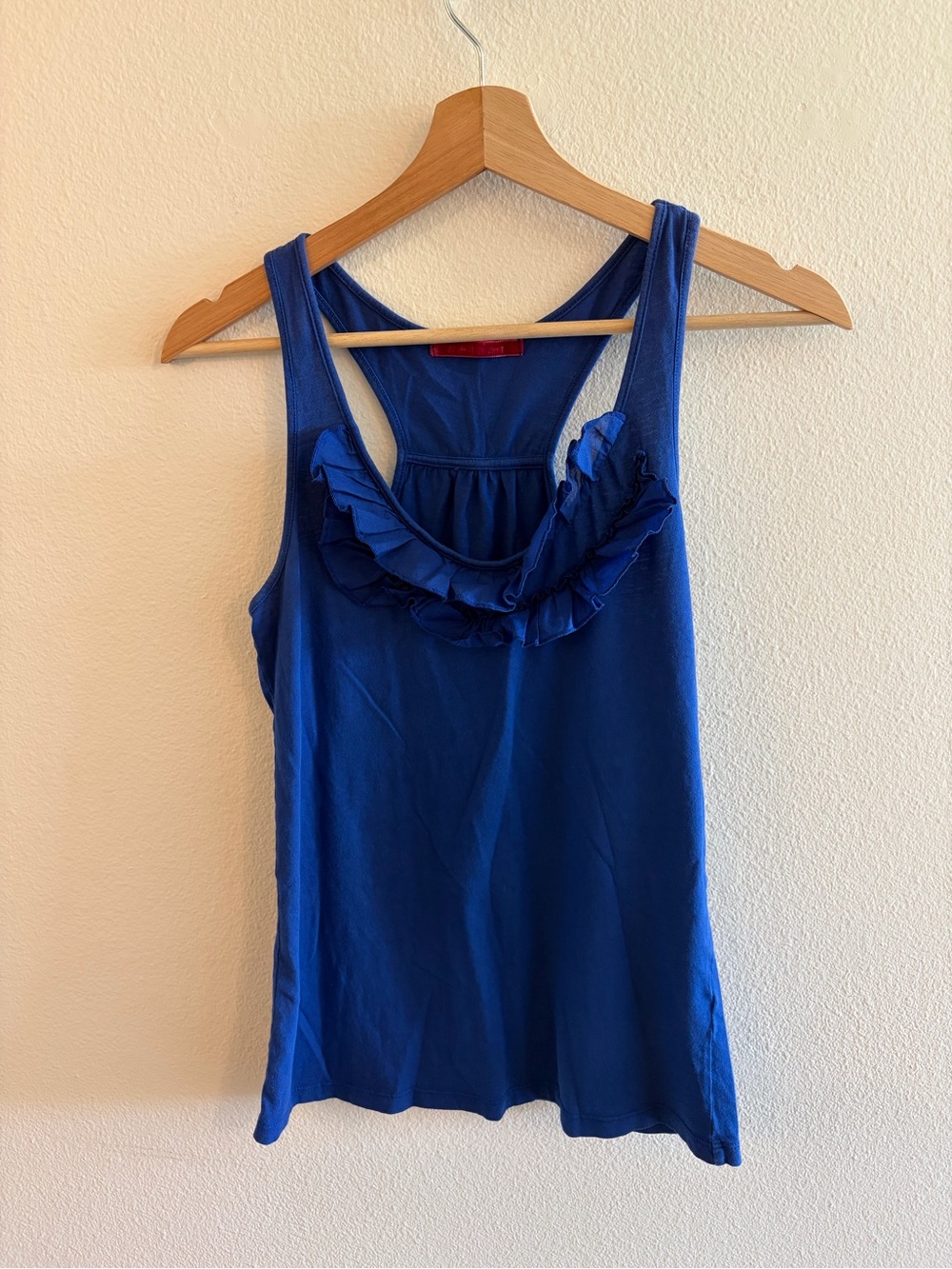 Velvet by Graham & Spencer Royal Blue Ruffle Tank